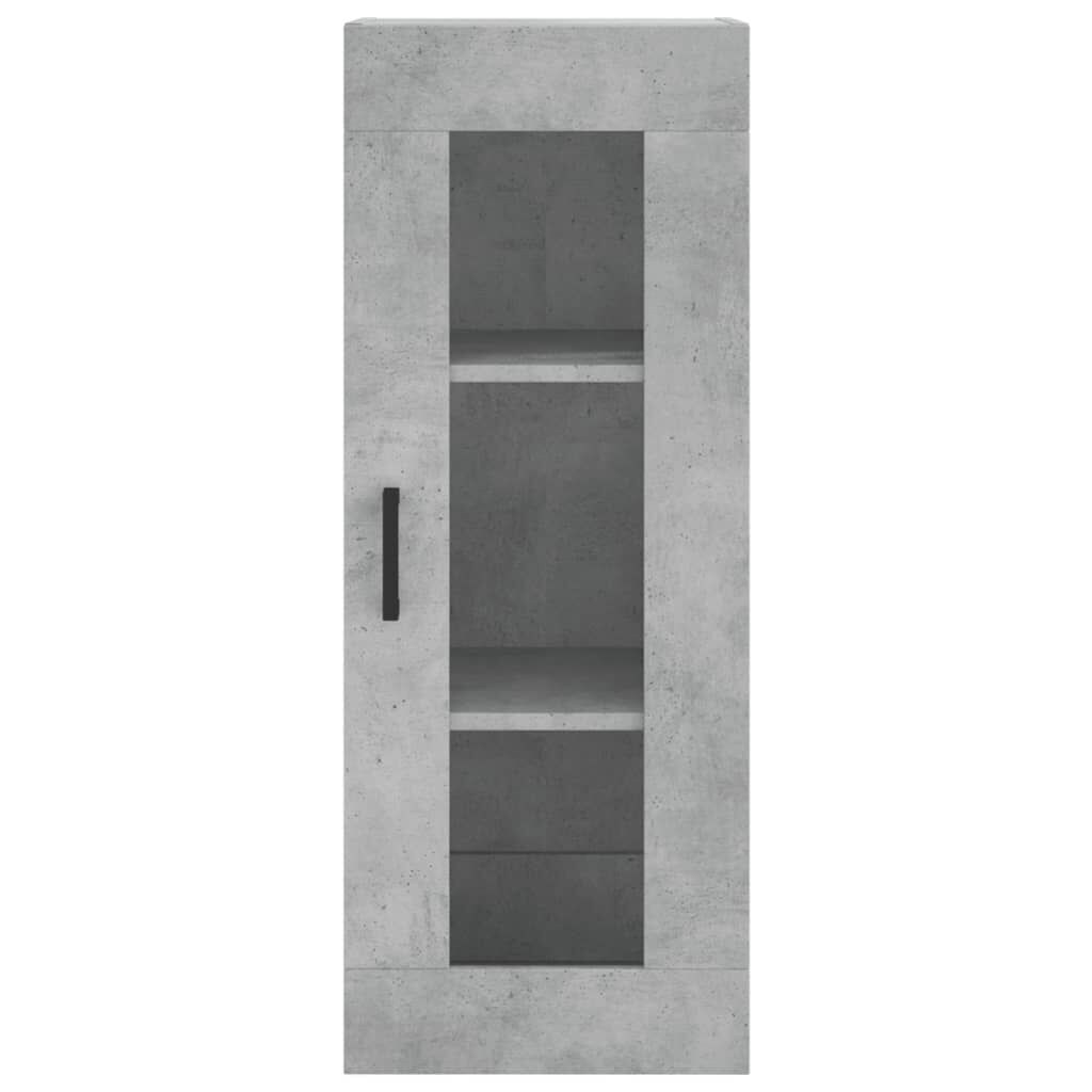 vidaXL Ντουλάπι Γκρι Σκυροδέματος 34,5x34x180 εκ. Επεξεργασμένο Ξύλο