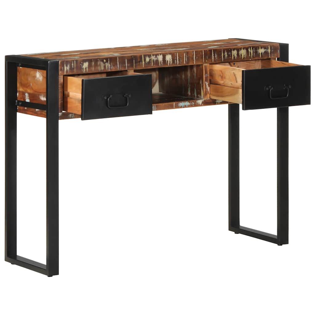 vidaXL Τραπέζι κονσόλας Πολύχρωμο 100x35x75 cm Στερεό ξύλο ανακτημένο