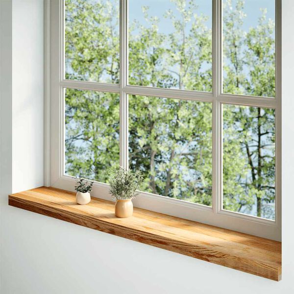 vidaXL Περβάζια παραθύρων 2 τεμ. Αν. Καφέ 140x20x2εκ. Μασίφ Ξύλο Δρυός