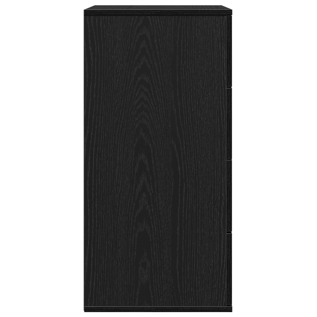 vidaXL Πλαϊνό γραφείο Μαύρη Δρυς 60 x 39 x 80 εκ Επεξεργασμένο ξύλο