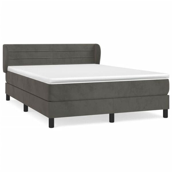 vidaXL &Kappa;&rho;&epsilon;&beta;ά&tau;&iota; Boxspring &mu;&epsilon; &Sigma;&tau;&rho;ώ&mu;&alpha; &Sigma;&kappa;&omicron;ύ&rho;&omicron; &Gamma;&kappa;&rho;&iota; 140x200 &epsilon;&kappa;. &Beta;&epsilon;&lambda;&omicron;ύ&delta;&iota;&nu;&omicron;