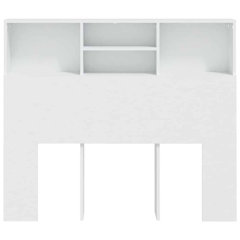 vidaXL Κεφαλάρι Με Αποθηκευτικό Χώρο Λευκό 120 x 19 x 103,5 εκ.