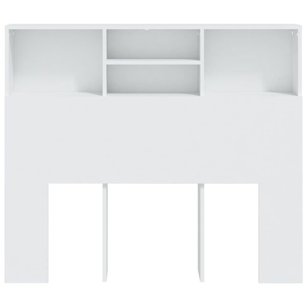 vidaXL Κεφαλάρι Με Αποθηκευτικό Χώρο Λευκό 120 x 19 x 103,5 εκ.