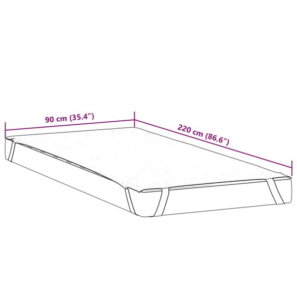 vidaXL Προστατευτικό στρώματος Λευκό 90x220 εκ. Αδιάβροχο