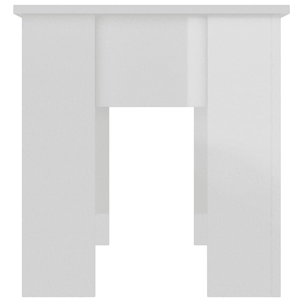 vidaXL Τραπεζάκι Σαλονιού Γυαλ. Λευκό 101x49x52 εκ. Επεξεργασμένο Ξύλο