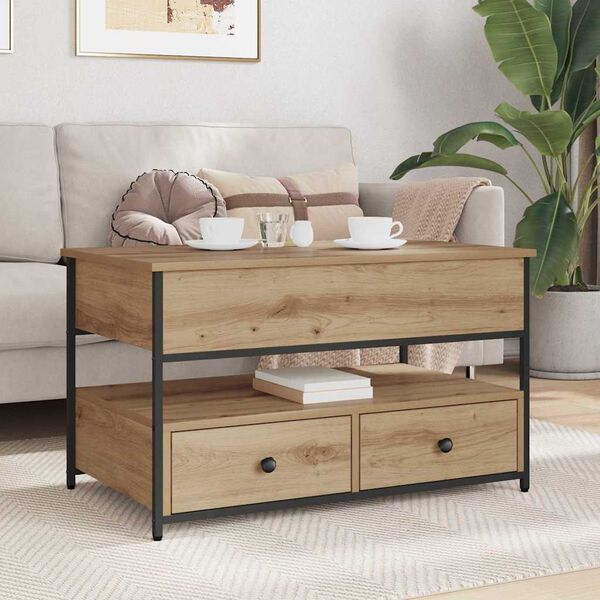 vidaXL &Tau;&rho;&alpha;&pi;&epsilon;&zeta;ά&kappa;&iota; &sigma;&alpha;&lambda;&omicron;&nu;&iota;&omicron;ύ &mu;&epsilon; &sigma;&upsilon;&rho;&tau;ά&rho;&iota; Artisan Oak 85 x 50 x 50 &epsilon;&kappa;.