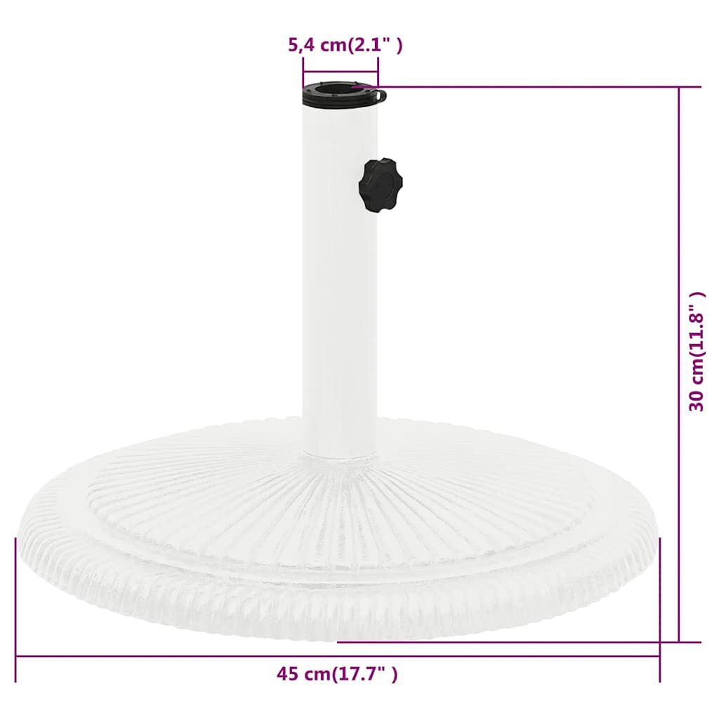 vidaXL Βάση Ομπρέλας Λευκή 45 x 45 x 30 εκ. από Χυτοσίδηρο