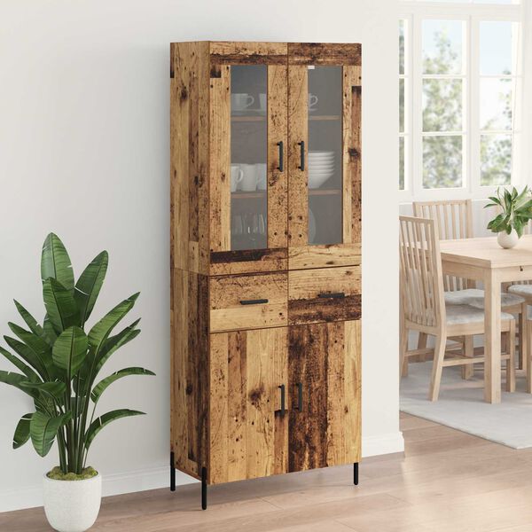 vidaXL Highboard &Pi;&alpha;&lambda;&iota;ό &Xi;ύ&lambda;&omicron; 69,5 x 34 x 180 &epsilon;&kappa;. &Epsilon;&pi;&epsilon;&xi;&epsilon;&rho;&gamma;&alpha;&sigma;&mu;έ&nu;&omicron; &xi;ύ&lambda;&omicron;
