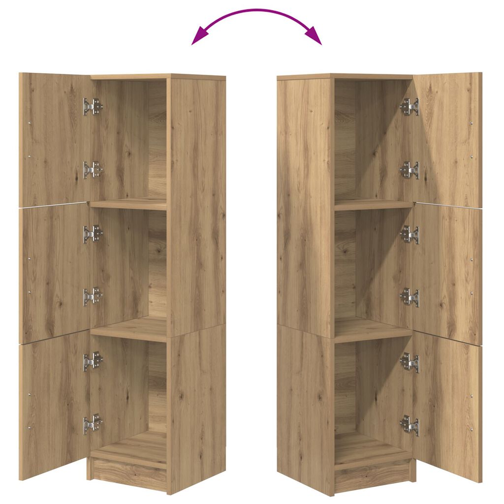 vidaXL Artisan Oak Sideboard Artisan oak Επεξεργασμένο Ξύλο Μεγάλο