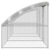 vidaXL Κλουβί για κότες Ασημί 600 x 200 x 198.5 εκ
