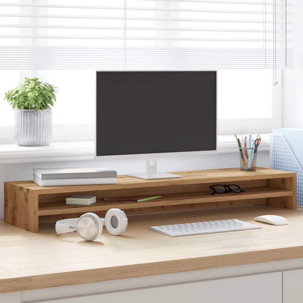 vidaXL Βάση Οθονών Artisan Δρυς 100 x 24 x 13 εκ. από Επεξ. Ξύλο
