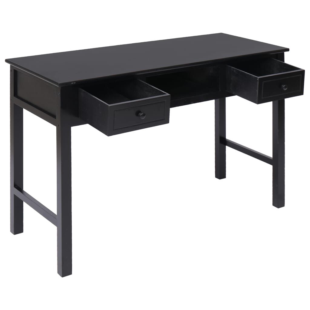 vidaXL Γραφείο Μαύρο 110 x 45 x 76 εκ. Ξύλινο