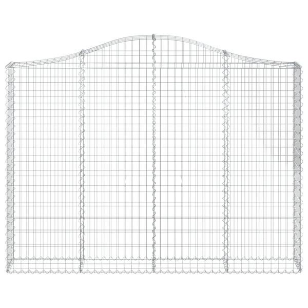 vidaXL Συρματοκιβώτια Τοξωτά 3 τεμ. 200x30x140/160 εκ. Γαλβαν. Ατσάλι