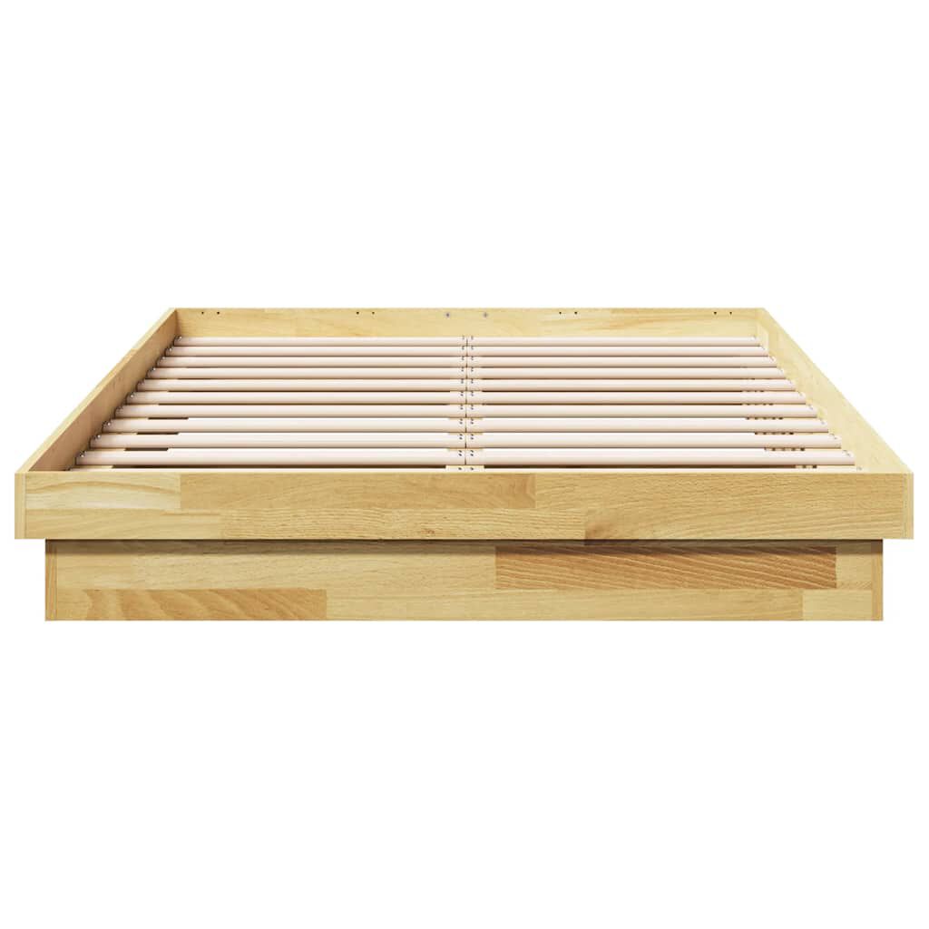 vidaXL Πλαίσιο κρεβατιού χωρίς στρώμα 120x190 cm μασίφ ξύλο δρυς