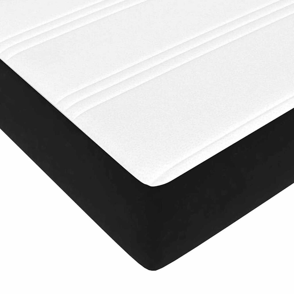 vidaXL Κρεβάτι box spring με στρώμα Μαύρο 100 x 200 cm Βελούδο