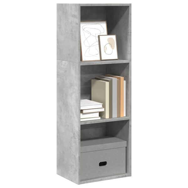 vidaXL Βιβλιοθήκη Γκρι Σκυροδέματος 40x30x114 εκ. Επεξεργ. Ξύλο