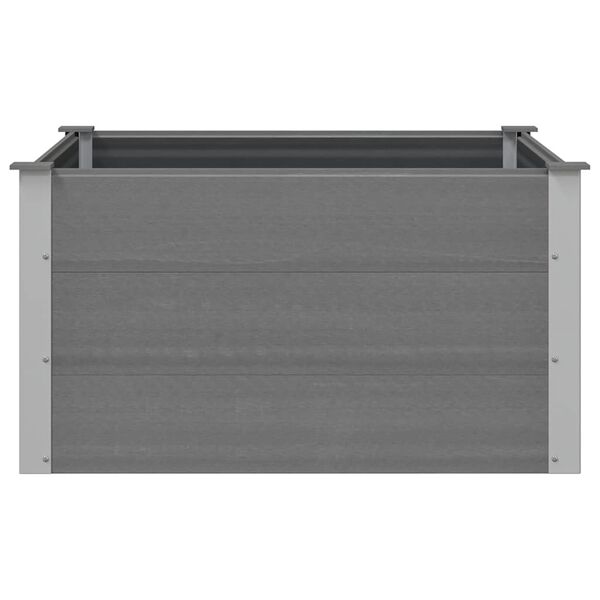 vidaXL Ζαρντινιέρα Υπερυψωμένη Γκρι 100 x 100 x 54 εκ. από WPC