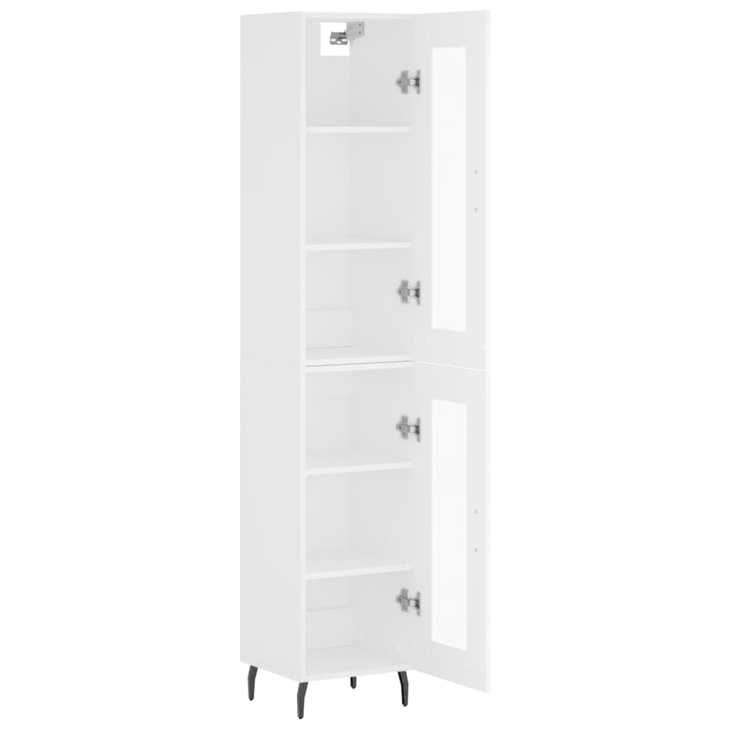 vidaXL Ντουλάπι Λευκό 34,5 x 34 x 180 εκ. από Επεξεργασμένο Ξύλο