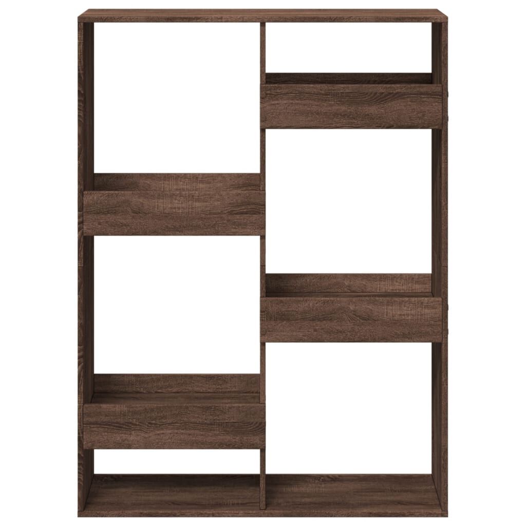 vidaXL Βιβλιοθήκη Καφέ Δρυς 100x33x135 εκ. από Επεξεργασμένο Ξύλο