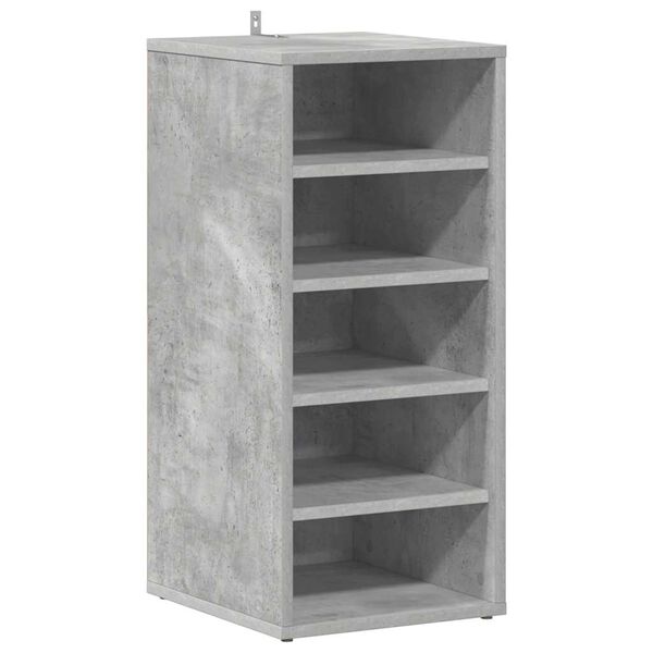 vidaXL Παπουτσοθήκη Γκρι Σκυροδέματος 31,5x35x70 εκ. από Επεξ. Ξύλο