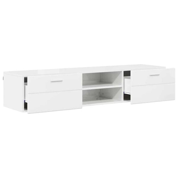 vidaXL Ντουλάπι TV με συρτάρι Γκρι σκυροδέματος 150 x 39 x 30 εκ