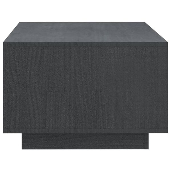 vidaXL Τραπεζάκι Σαλονιού Γκρι 110 x 50 x 33,5εκ από Μασίφ Ξύλο Πεύκου