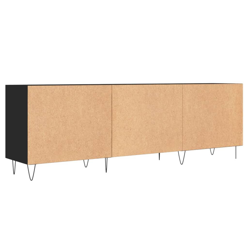 vidaXL Έπιπλο Τηλεόρασης Μαύρο 150x30x50 εκ. Επεξεργασμένο Ξύλο