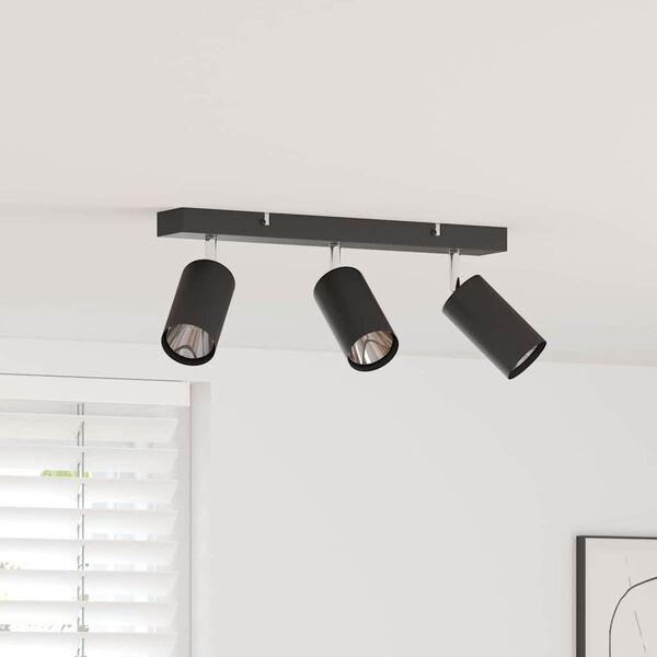 vidaXL Σποτ οροφής Μαύρο 38 x 5.5 x 16.5 εκ Ατσάλι