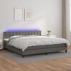vidaXL &Kappa;&rho;&epsilon;&beta;ά&tau;&iota; Boxspring &mu;&epsilon; &Sigma;&tau;&rho;ώ&mu;&alpha; & LED &Gamma;&kappa;&rho;&iota; 200x200 &epsilon;&kappa;. &Sigma;&upsilon;&nu;&theta;. &Delta;έ&rho;&mu;&alpha;