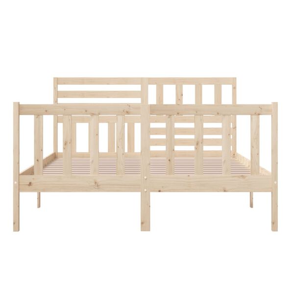 vidaXL Πλαίσιο Κρεβατιού 150 x 200 εκ. Μασίφ Ξύλο King Size