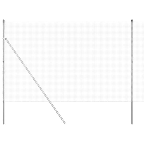 vidaXL Συγκολλητός φράχτης από σύρμα Ασημί 1.5 x 25 m Ατσάλι