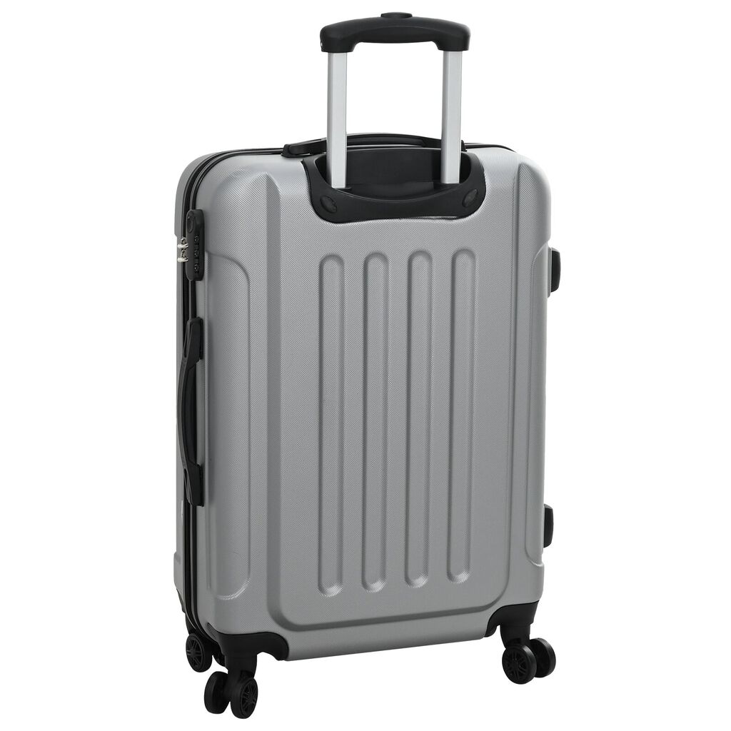 vidaXL Σετ βαλιτσών 3 τεμάχια Ανθεκτική Ασημί 20'' 24'' 28'' ABS