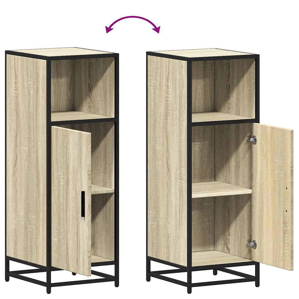 vidaXL Ντουλάπι μπάνιου Sonoma Oak 35x37,5x100 cm Κατασκευασμένο ξύλο