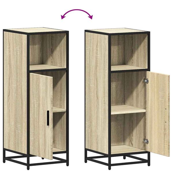 vidaXL Ντουλάπι μπάνιου Sonoma Oak 35x37,5x100 cm Κατασκευασμένο ξύλο