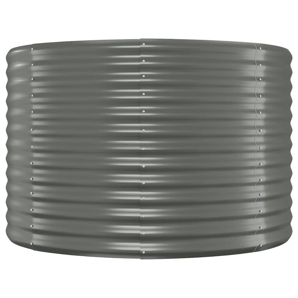vidaXL Ζαρντινιέρα Γκρι 249x100x68 εκ. Ατσάλι με Ηλεκτρ. Βαφή Πούδρας