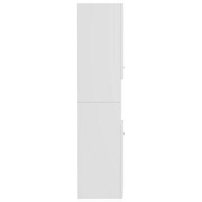 vidaXL Στήλη Μπάνιου Γυαλιστερό Λευκό 30 x 30 x 130 εκ. Μοριοσανίδα