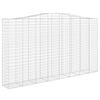 vidaXL Συρματοκιβώτια Τοξωτά 6 τεμ. 400x50x220/240 εκ. Γαλβαν. Ατσάλι