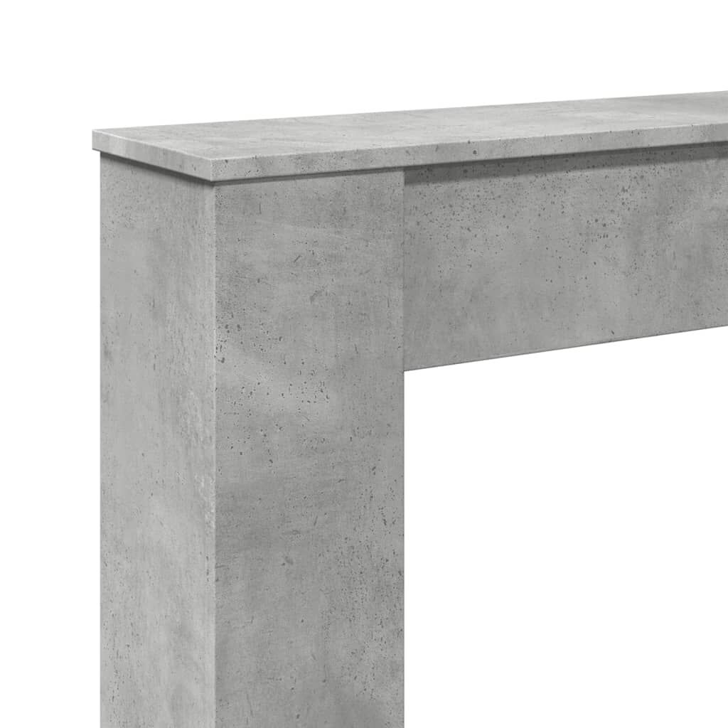 vidaXL Πλαίσιο Τζακιού Γκρι Σκυρ. 100x20x100 εκ. από Επεξ. Ξύλο