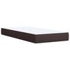 vidaXL Κρεβάτι Boxspring με Στρώμα Σκούρο Καφέ 90x190 εκ. Υφασμάτινο