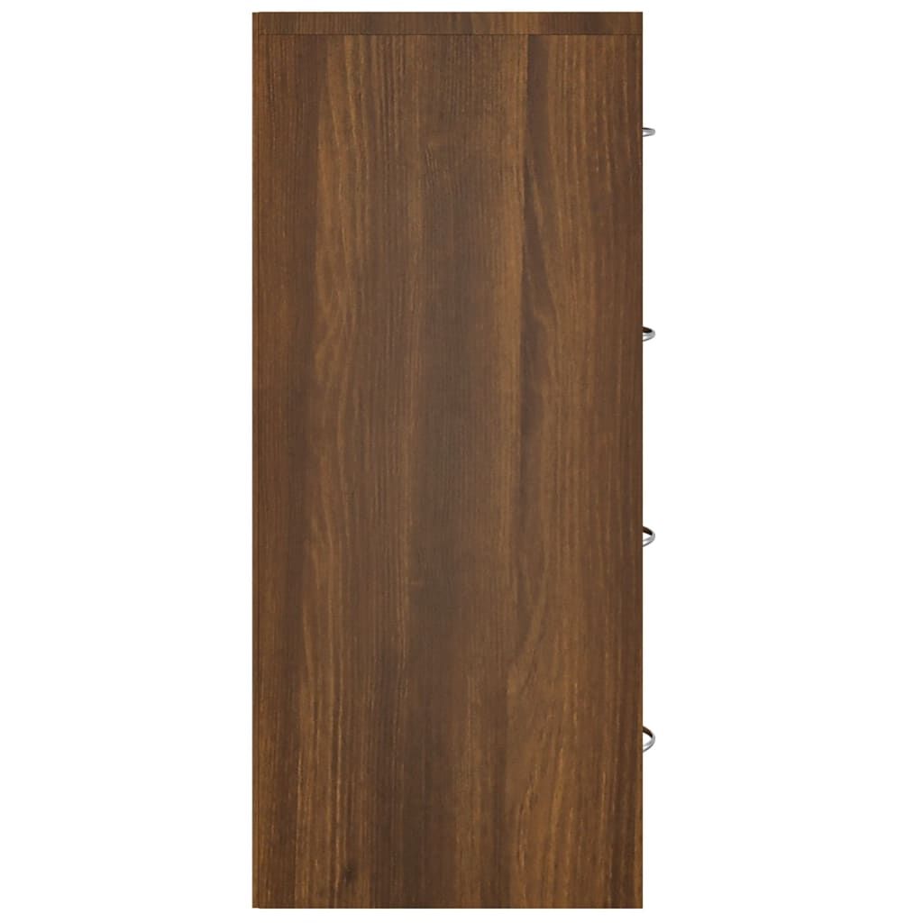 vidaXL Συρταριέρα με 4 Συρτάρια Καφέ Δρυς 60 x 30,5 x 71 εκ.