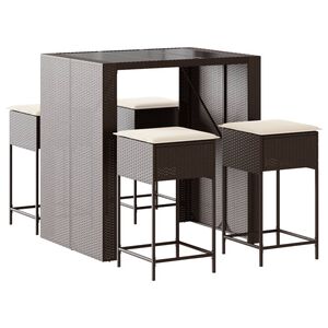 vidaXL &Sigma;&epsilon;&tau; &Epsilon;&pi;ί&pi;&lambda;&omega;&nu; &Mu;&pi;&alpha;&rho; &Kappa;ή&pi;&omicron;&upsilon; 5 &tau;&epsilon;&mu;. &Kappa;&alpha;&phi;έ &alpha;&pi;ό &Sigma;&upsilon;&nu;&theta;. &Rho;&alpha;&tau;ά&nu; &mu;&epsilon; &Mu;&alpha;&xi;&iota;&lambda;ά&rho;&iota;&alpha;