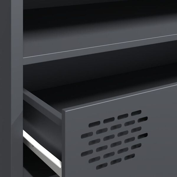 vidaXL Έπιπλο Τηλεόρασης Ανθρακί 202x39x43,5 εκ. Ατσάλι Ψυχρής Έλασης