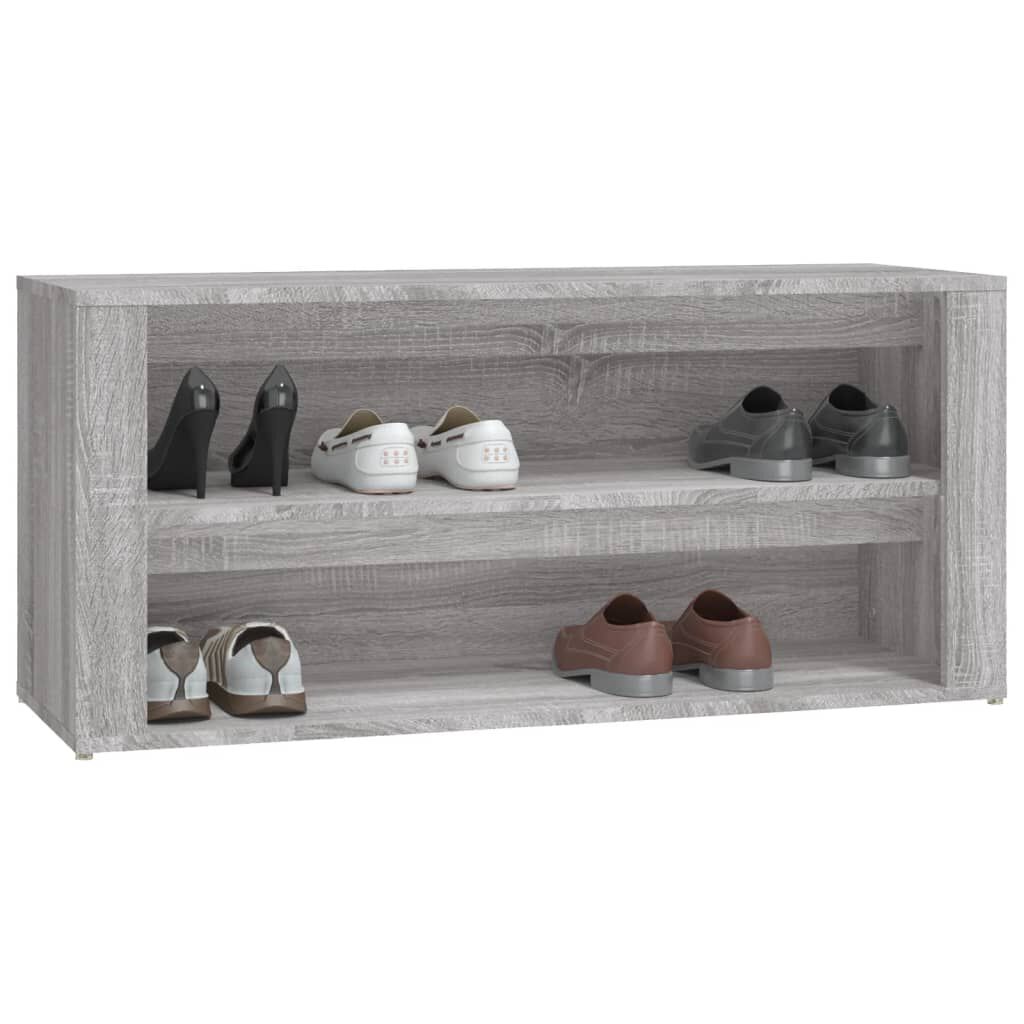 vidaXL Παπουτσοθήκη Γκρι Sonoma 100x35x45 εκ. από Επεξεργασμένο Ξύλο