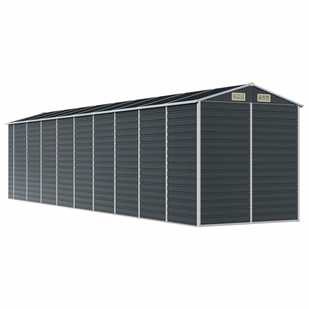 vidaXL Αποθήκη Κήπου Ανθρακί 191x810x198 εκ. Γαλβανισμένο Ατσάλι
