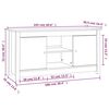 vidaXL Έπιπλο Τηλεόρασης Μελί Καφέ 103x36,5x52εκ από Μασίφ Ξύλο Πεύκου