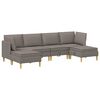 vidaXL &Sigma;&epsilon;&tau; &Epsilon;&pi;ί&pi;&lambda;&omega;&nu; &Sigma;&alpha;&lambda;&omicron;&nu;&iota;&omicron;ύ &mu;&epsilon; &mu;&alpha;&xi;&iota;&lambda;ά&rho;&iota; 6 pcs Taupe Ύ&phi;&alpha;&sigma;&mu;&alpha;