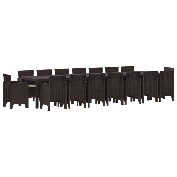 vidaXL &Sigma;&epsilon;&tau; &Tau;&rho;&alpha;&pi;&epsilon;&zeta;&alpha;&rho;ί&alpha;&sigmaf; &Kappa;ή&pi;&omicron;&upsilon; &mu;&epsilon; &Mu;&alpha;&xi;&iota;&lambda;ά&rho;&iota;&alpha; &mu;&epsilon; &mu;&alpha;&xi;&iota;&lambda;ά&rho;&iota; 17 pcs &Kappa;&alpha;&phi;έ PP