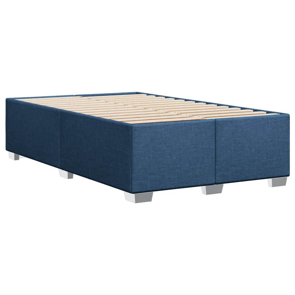 vidaXL Πλαίσιο κρεβατιού χωρίς στρώμα μπλε 120x200cm ύφασμα