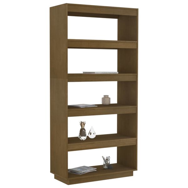 vidaXL Βιβλιοθήκη/Διαχωριστικό Χώρου Μελί 80x35x167 εκ. Μασίφ Πεύκο