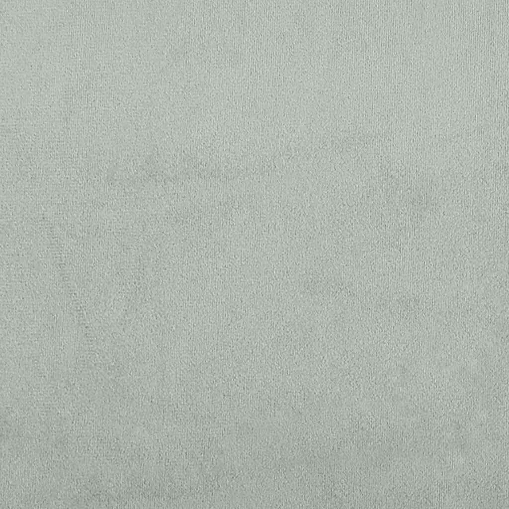 vidaXL Κρεβάτι Boxspring με Στρώμα Ανοιχτό Γκρι 120x200 εκ. Βελούδινο